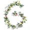6ft Lighted Easter Garland for Mantle Fireplace, Artificial Spring Flower Garland with Pastel Eggs & Daisy Flower, Artificial Lambs Ear Greenery Farmhouse Easter Decor for Home Indoor